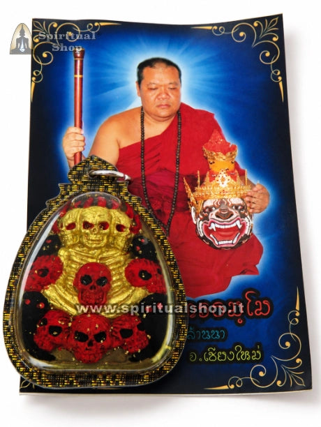 Amuleto Thailandese Milionario Necromantico 13 TESCHI ไสยศาสตร์ - Propiziatorio per Vincite ai Giochi (Unico Pezzo)