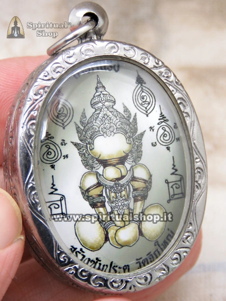 RARISSIMO Amuleto Thailandese LOCKET "PHRA PIDTA KRADUK PEE" ossa di fantasma/morto (GHOST PIDTA) PROTEZIONE FORTUNA RICCHEZZA (Non Torna più Disponibile!)