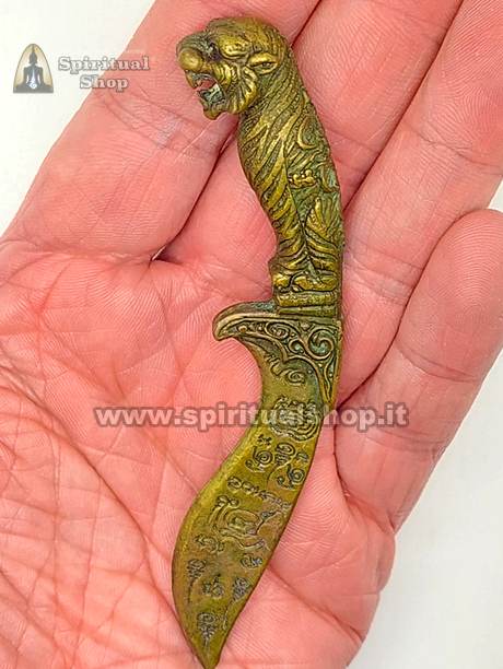 Rarissimo Coltello TIGRE Magica YANTRA di L.P. Pern Utilizzato per ALTA PROTEZIONE da qualsiasi MAGIA, INSIDIA o NEMICO (Con Rituale Originale)*