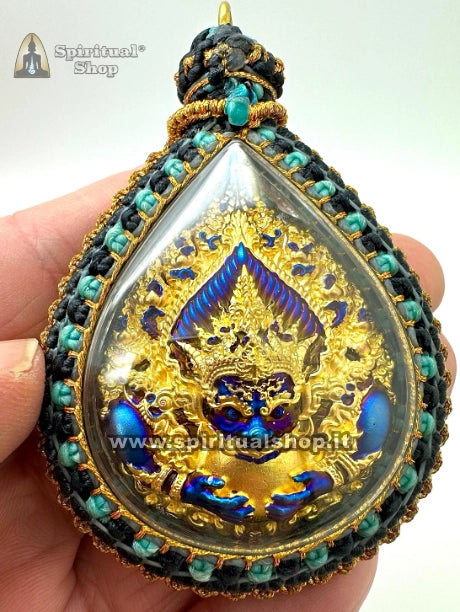 AMULETO THAILANDESE "GANESH AURUM BLUE" FORTUNA, SUCCESSO, RICCHEZZA (ARTIGIANALE 1 SOLO AL MONDO) PEZZO SUPER TOP!!!