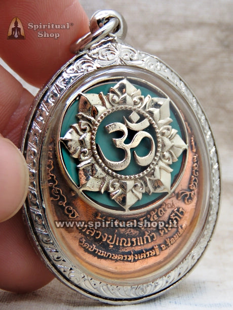 Amuleto Thailandese Ganesh: Protettore con Specchio di Schermatura dalle Negatività e Catalizzatore di Abbondanza (Unico Pezzo)