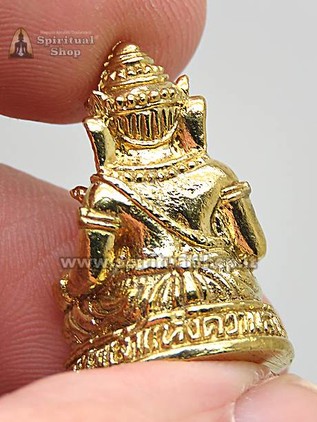 Amuleto Golden Ganesh per Ricchezza e Fortuna, Benedetto al Tempio Thai