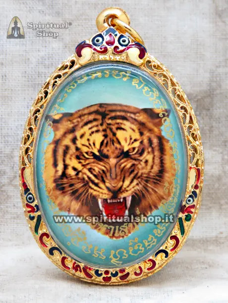 🔥STUPENDO LOCKET THAILANDESE "GRAND TIGER" เสือ DEL MONACO LP PERN - ULTRA POTENTE SBRANA FATTURE MALOCCHI ENERGIE NEGATIVE INVIDIE Ti PORTA RICCHEZZA, FORTUNA DAL TEMPIO WAT BANG PHRA ENTRA E LEGGI (UNICO PEZZO)
