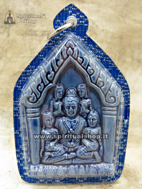 Amuleto Thailandese KHUN PAEN BLUE CERAMIC da Collezione (Monaco LP Pu Up anno 2008) Indossalo per Richiamare RICCHEZZA e ATTRAZIONE (Unico Pezzo)