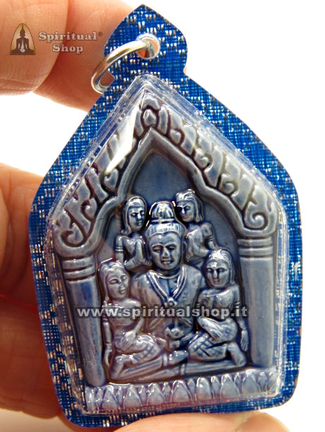Amuleto Thailandese KHUN PAEN BLUE CERAMIC da Collezione (Monaco LP Pu Up anno 2008) Indossalo per Richiamare RICCHEZZA e ATTRAZIONE (Unico Pezzo)