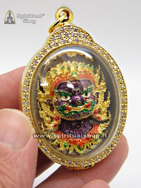 Amuleto Thailandese "LEGENDARY" HANUMAN + RUESI versione HYPER-LUXURY per FORZA, DISCIPINA, SAGGEZZA e INTELLIGENZA (Unico Pezzo Limited Edition)*