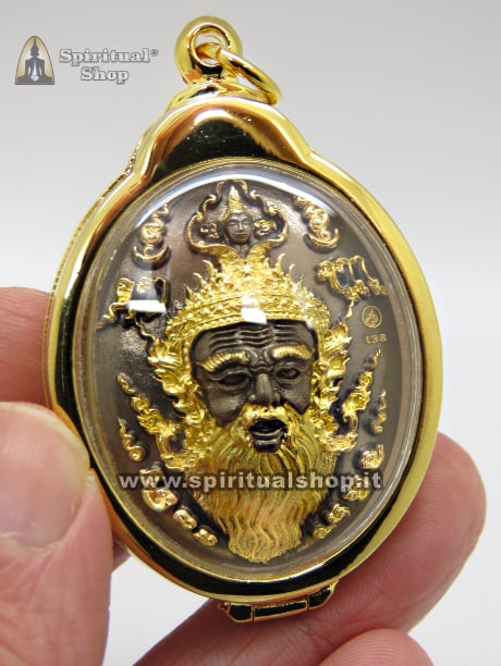Amuleto Thailandese "LEGENDARY" HANUMAN + RUESI versione HYPER-LUXURY per FORZA, DISCIPINA, SAGGEZZA e INTELLIGENZA (Unico Pezzo Limited Edition)*