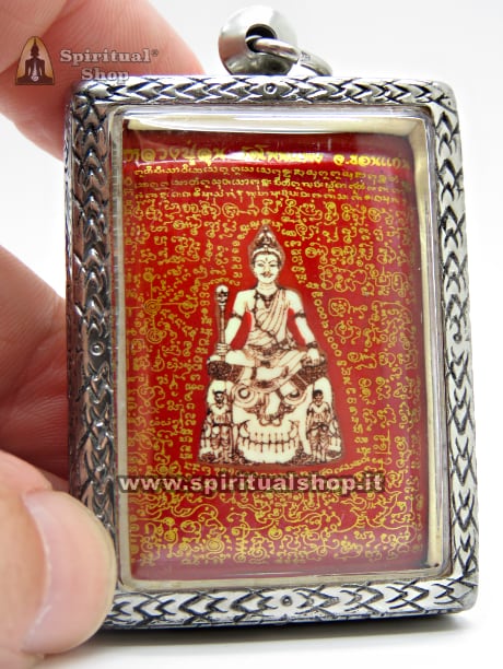 Amuleto Thailandese LOCKET "PHAYAYOM" Dio Thailandese dell'Inferno con PEZZO di VESTE del MONACO, YANTRA MAGICI POTENTISSIMI BLOCCA MAGIA NERA, NEMICI e AVVERSARI, GENTE INVIDIOSA, li rende INOFFENSIVI. PEZZO ULTRA LIMITATO INTROVABILE!*
