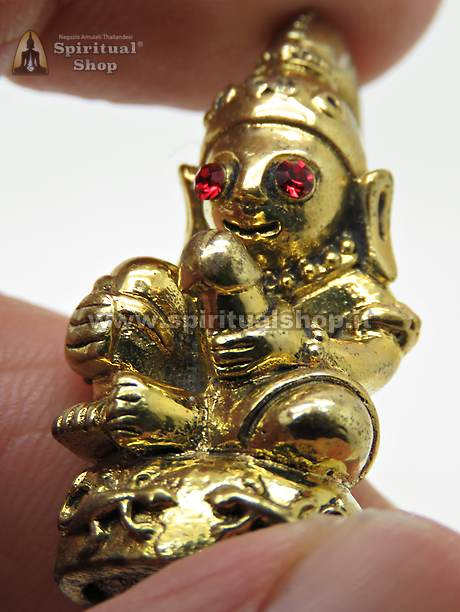 Amuleto Phra NGang Cambogiano Fallico (Versione GOLDEN) per Incrementare ATTRAZIONE SESSALE & FORTUNA e RICCHEZZA (utilizzato da Uomini o Donne) con Temple Box*