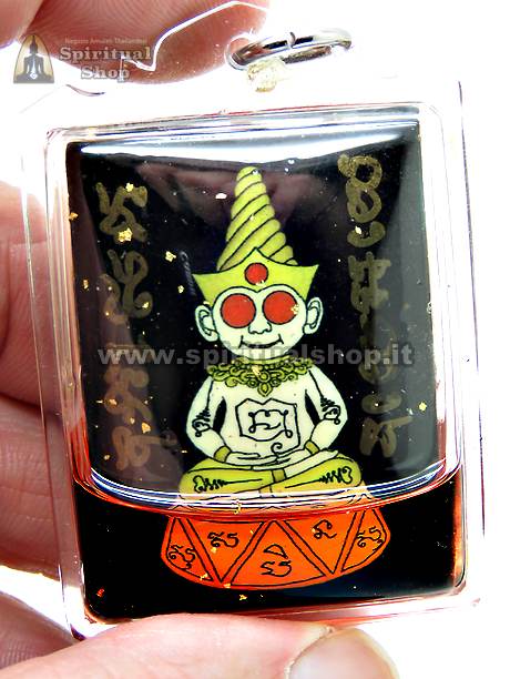 Amuleto Thailandese Cambogiano PHRA GANG BLACK YANTRAS per SEDUZIONE. Versione Black con Yantra Erbe, Olio e Cera SEDUCTION ormai RARO del 2020 (Unico Pezzo)*