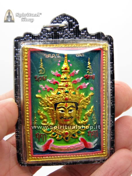 Magnifico Amuleto Tatuaggio Sacro Thailandese "PHRA LAK NA THONG" + SARIKA per Fascino, Popolarità, Amore e Gentilezza a chi lo indossa (UNICO PEZZO)*