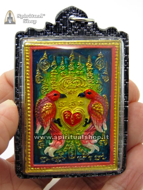 Magnifico Amuleto Tatuaggio Sacro Thailandese "PHRA LAK NA THONG" + SARIKA per Fascino, Popolarità, Amore e Gentilezza a chi lo indossa (UNICO PEZZO)*