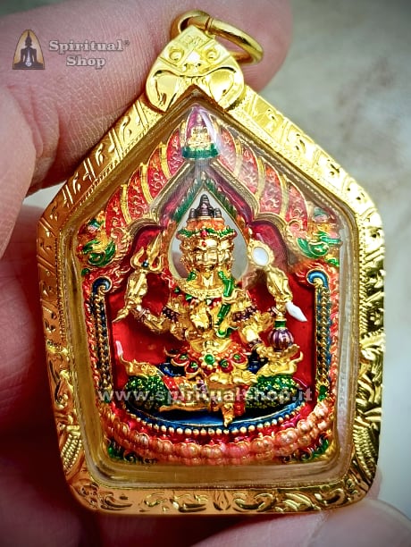 Nuovo Amuleto Thailandese PHRA PROM ERAWAN GOLDEN - SCACCIA MALOCCHIO FATTURE MAGIA NERA INVIDIE e RENDE POSITIVO IL TUO FUTURO  VERSIONE EXTRA QUALITY - FULL COLOR LIMITED EDITION (UNICO PEZZO)*