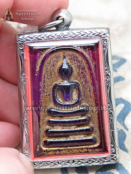 Amuleto SOMDEJ MONK POWER GEMS (Doppia Faccia) Ti Protegge contro MALOCCHIO FATTURE MAGIA NERA INVIDIE*