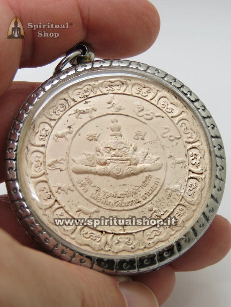 Amuleto Thailandese per Protezione, Prosperità e Fortuna - Benedetto dal Generale Ajarn Khun Pan Leggi Storia (Unico Pezzo)
