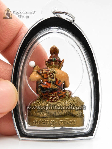 Amuleto Thailandese Ruesi Grand Master Pu Jao Tiger Na Setthi - RICCHEZZA, PROTEZIONE, AUTORITÀ Rarissimo (Doppia Cerimonia Monastica)