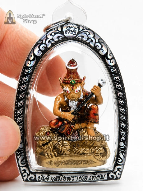 Amuleto Thailandese Ruesi Grand Master Pu Jao Tiger Na Setthi - RICCHEZZA, PROTEZIONE, AUTORITÀ Rarissimo (Doppia Cerimonia Monastica)
