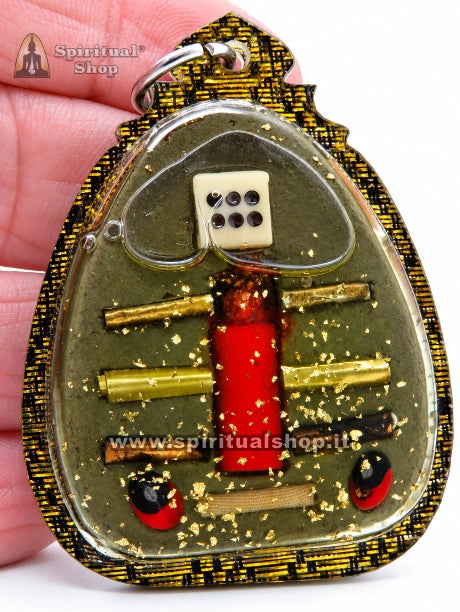 Amuleto Thailandese Milionario Necromantico 13 TESCHI ไสยศาสตร์ - Propiziatorio per Vincite ai Giochi (Unico Pezzo)