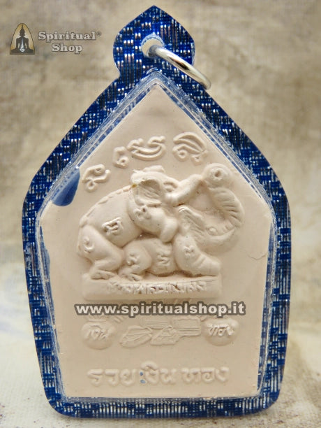 Amuleto Thailandese KHUN PAEN BLUE CERAMIC da Collezione (Monaco LP Pu Up anno 2008) Indossalo per Richiamare RICCHEZZA e ATTRAZIONE (Unico Pezzo)