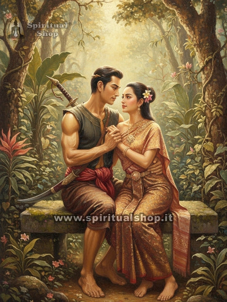 Talismano Thailandese KHUN PAEN per UOMO + Stupenda Tela Magica Per Conquiste Femminili, Sesso, Attrazione. Vecchio Tipo Super Ricercato ed Introvabile! (Unico Pezzo)