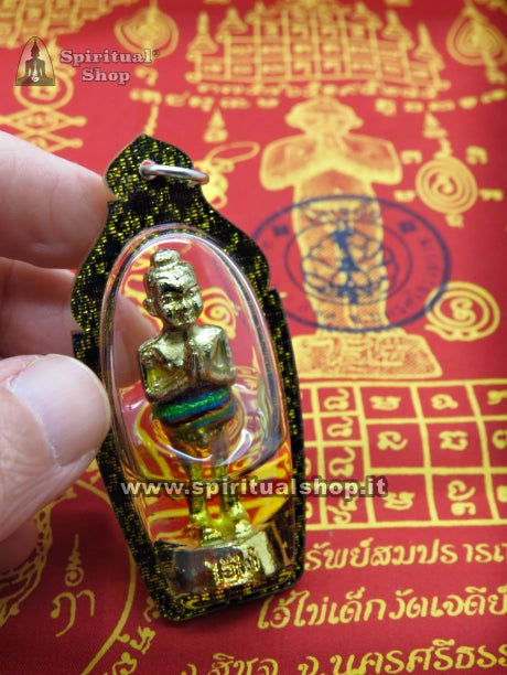 KUMAN THONG Chôk Dee (โชคดี) Consacrato per Ascoltare le tue Richieste e Trasformarle in Realtà. Con Stupenda Tela Magica (Unico Pezzo)