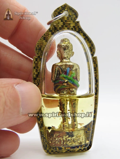 KUMAN THONG Chôk Dee (โชคดี) Consacrato per Ascoltare le tue Richieste e Trasformarle in Realtà. Con Stupenda Tela Magica (Unico Pezzo)