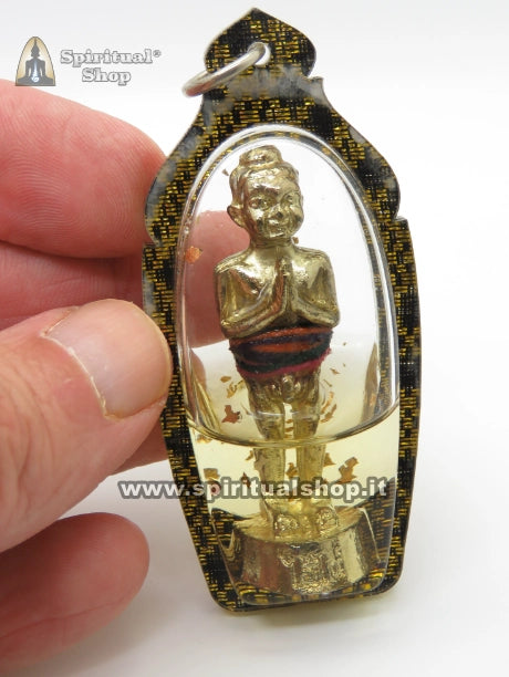 KUMAN THONG Chôk Dee (โชคดี) Consacrato per Ascoltare le tue Richieste e Trasformarle in Realtà. Con Stupenda Tela Magica (Potenza TOP)