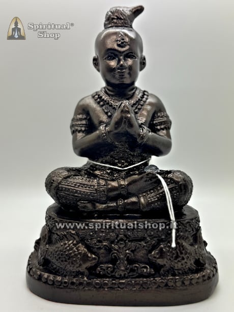 🔥KUMAN THONG "JAMPAREE" in LEK NAM PEE POTENTISSIMO (Dal Tempio dei Kuman Thong) PROGRAMMATO per Attirare DENARO e RICCHEZZA INFINITA + PHA YANT + CERTIFICATO BENI CULTURALI THAI (Solo 1 Disponibile!)*