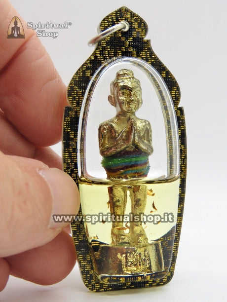 KUMAN THONG Chôk Dee (โชคดี) Consacrato per Ascoltare le tue Richieste e Trasformarle in Realtà. Con Stupenda Tela Magica (Unico Pezzo)