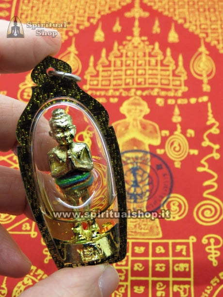 KUMAN THONG Chôk Dee (โชคดี) Consacrato per Ascoltare le tue Richieste e Trasformarle in Realtà. Con Stupenda Tela Magica (Unico Pezzo)