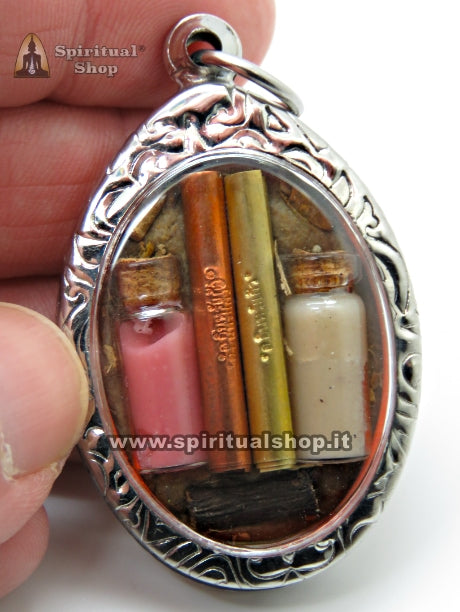 LOCKET THAILANDESE "DIO DELLE 3 SFERE SACRE" Magia Tradizionale del LAOS dei 3 REGNI (Ricchezza, Prosperità, Protezione)