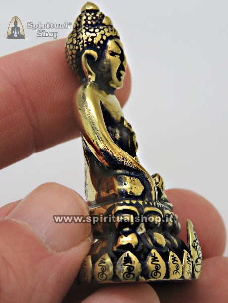 Statuina Buddha Phra Kring di Luan Pu Mun Wat Ban Chan (Anno 2000) Pura Energia Positiva Con Box Ufficiale (Unico Pezzo)