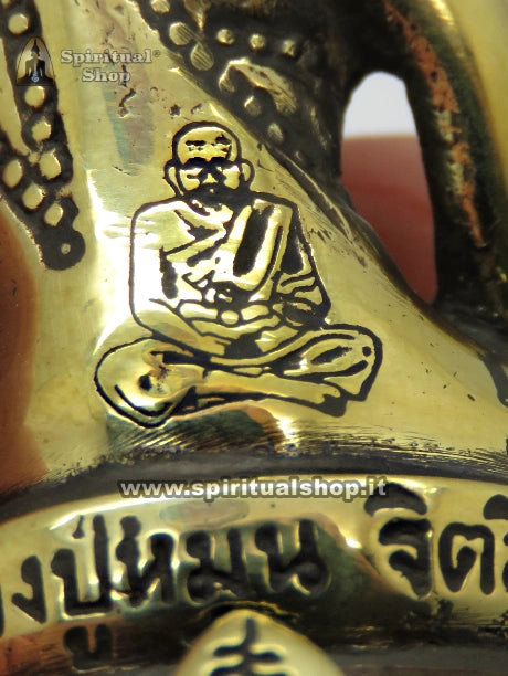 Statuina Buddha Phra Kring di Luan Pu Mun Wat Ban Chan (Anno 2000) Pura Energia Positiva Con Box Ufficiale (Unico Pezzo)