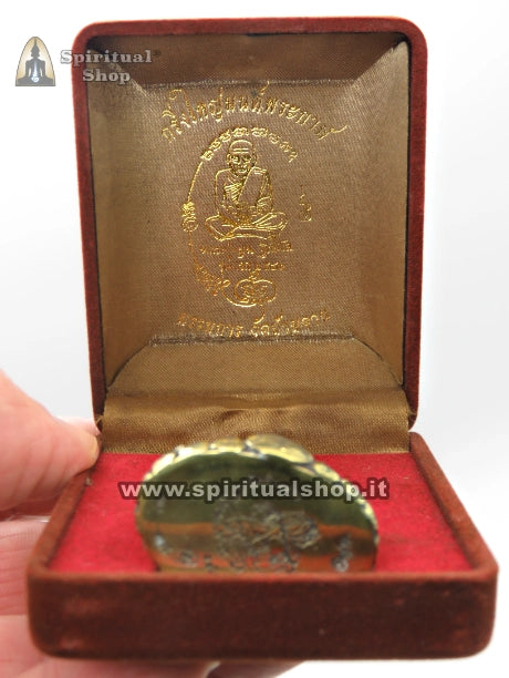 Statuina Buddha Phra Kring di Luan Pu Mun Wat Ban Chan (Anno 2000) Pura Energia Positiva Con Box Ufficiale (Unico Pezzo)