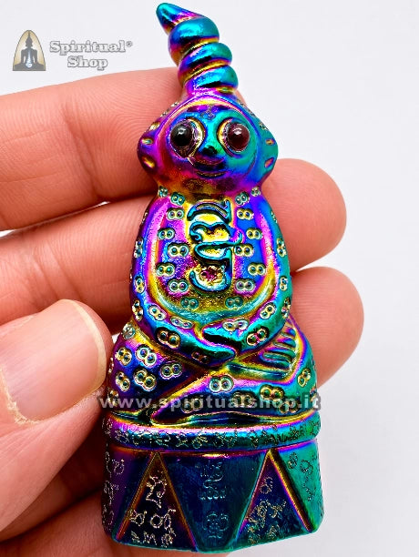 Statuina Phra Ngang Ndee Attrazione Magnetica, Fortuna e Prosperità Totale di Ajarn Jiam (Scegli Blue o Rainbow)
