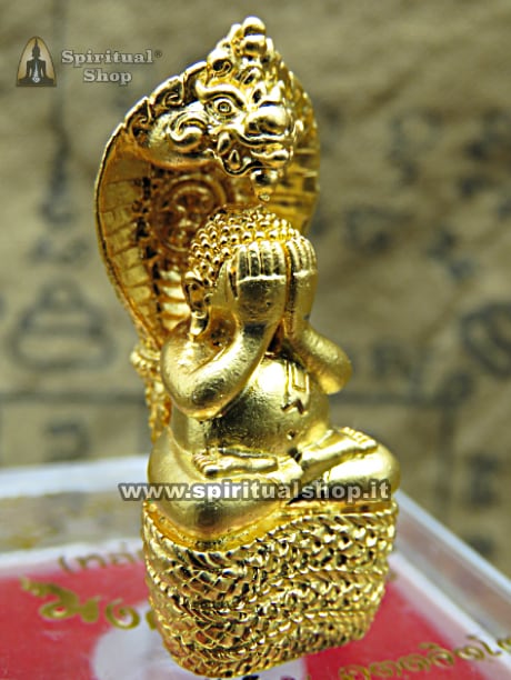 STATUINA THAILANDESE MAGIC PHRA PIDTA da LP KAMBU Meravigliosa per RICCHEZZA, VITA FORTUNATA, MASSIMA PROTEZIONE (Ufficiale Con Temple Box)*