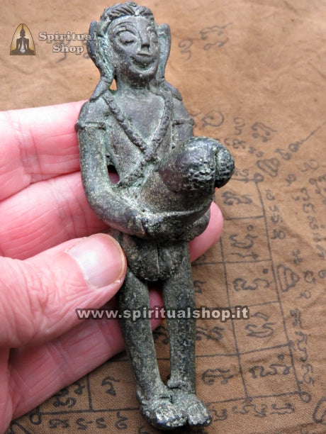POTENTISSIME STATUINE KHMER per ATTRAZIONE o UNIONE (LINGAM / YONI) METALLI SACRI per ATTRAZIONE SESSO OPPOSTO o RITUALE LEGAMENTO (Unico Pezzo)