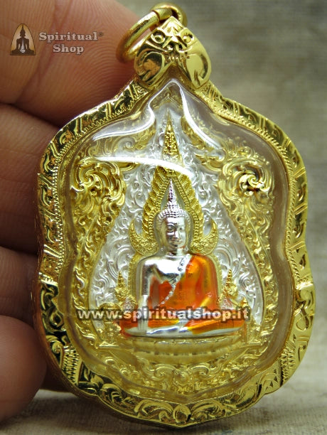 Talismano Thailandese Doppio Buddha Chinnaraj & Nang Phaya — Simbolo di Vittoria e Prosperità