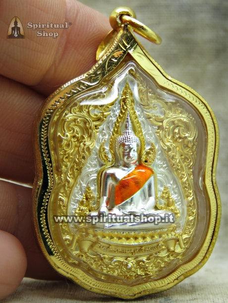 Talismano Thailandese Doppio Buddha Chinnaraj & Nang Phaya — Simbolo di Vittoria e Prosperità (Unico Pezzo)