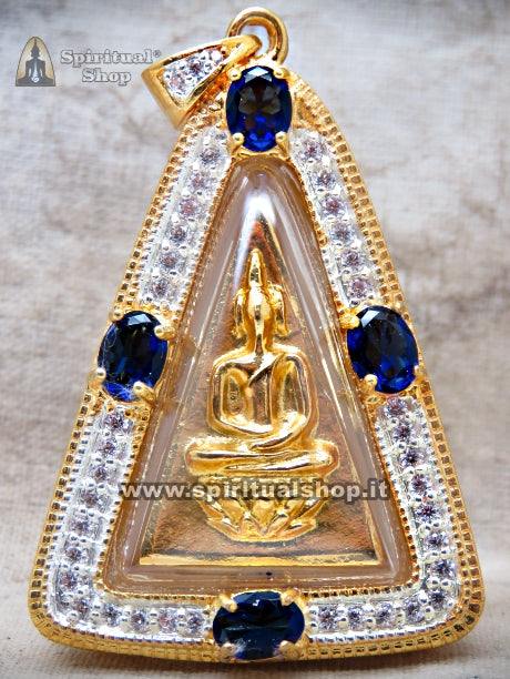 talismano thailandese buddha trono di loto