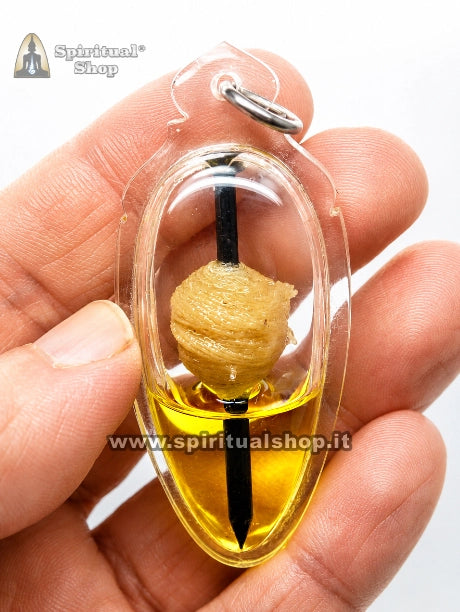 Potentissimo Talismano Nuovo Chiodo Thailandese Olio Giallo e Fili Sacri, contro Fatture, Invidie, Malocchio, Magia Nera