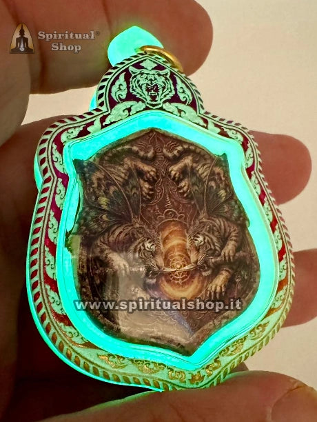 Talismano Thailandese Potentissimo "DOUBLE TIGER" - Ultra Raro per RICCHEZZA, AUTORITÀ, PROTEZIONE Realizzati solo 30 pezzi dal grande KRUBA KRISSANA