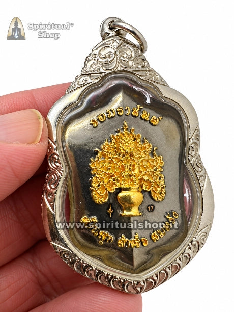 Talismano Thailandese GOLDEN LORD GANESHA per FELICITÀ, SUCCESSO, RIMOZIONE OSTACOLI, REALIZZAZIONE DESIDERI. Da Ajarn Phattarayano Bhikkhu tempio Wat Tham Chia Mongkhon (Unico Pezzo)