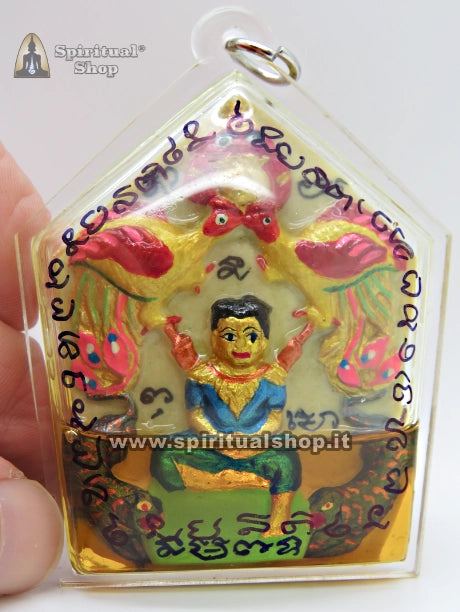 Talismano Thailandese KHUN PAEN per UOMO + Stupenda Tela Magica Per Conquiste Femminili, Sesso, Attrazione. Vecchio Tipo Super Ricercato ed Introvabile! (Unico Pezzo)