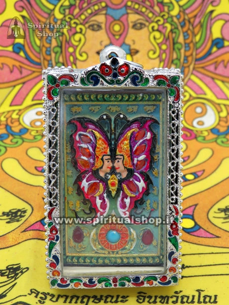 Talismano Thailandese di KRUBA KRISSANA con la Tela Sacra Originale