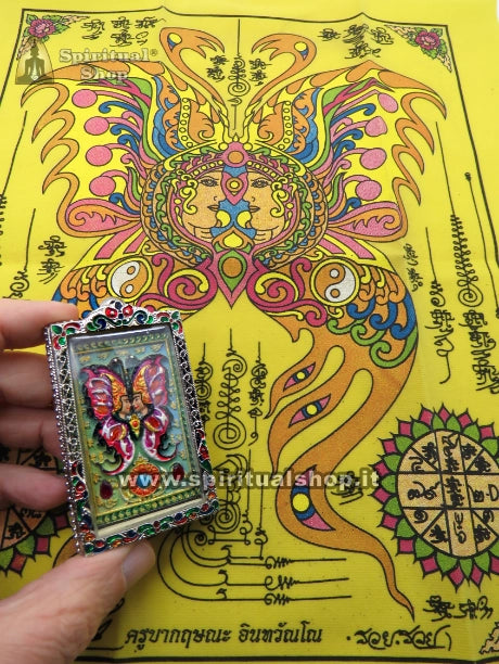 Talismano Thailandese MASTERPIECE di KRUBA KRISSANA La Rarissima e Introvabile Serie Vecchia completa di Pha Yant (Unico Pezzo Non Torna Più)