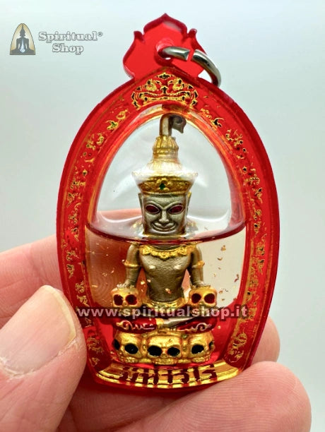 TALISMANO THAILANDESE "PHRA GANG KING PHAYA" per PROTEZIONE SUCCESSO RICCHEZZA FORTUNA (Versione Speciale Olio Sacro)