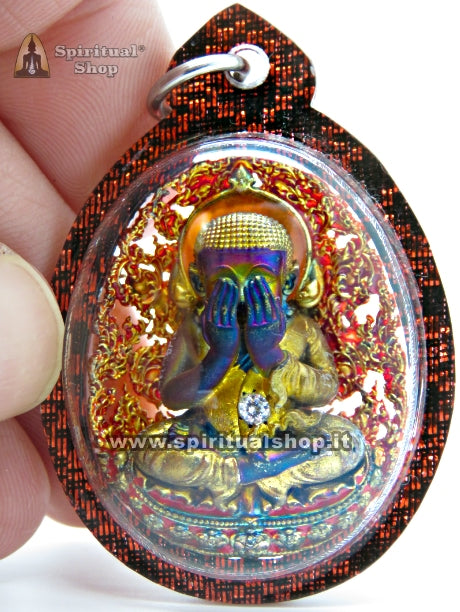 Talismano Thailandese PHRA PIDTA Luxury Rainbow Protezione Totale contro Sfortune, Magia Nera, Fatture, Invidia, Perdite Economiche con Temple Box Certificato. Limited Edition (Unico Pezzo!)