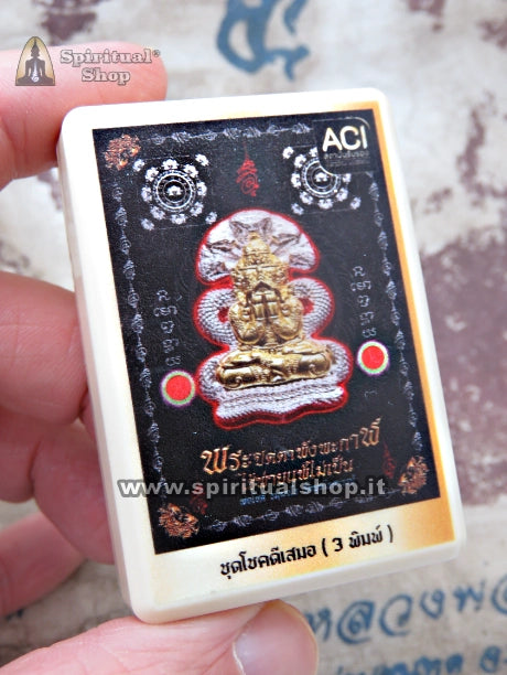 Talismano Phra Pidta Pangphrakan Consacrazione Cerimonia Multimonaco per Protezione e Rimozione Ostacoli dalla Vita Successo Economico (Unico pezzo)