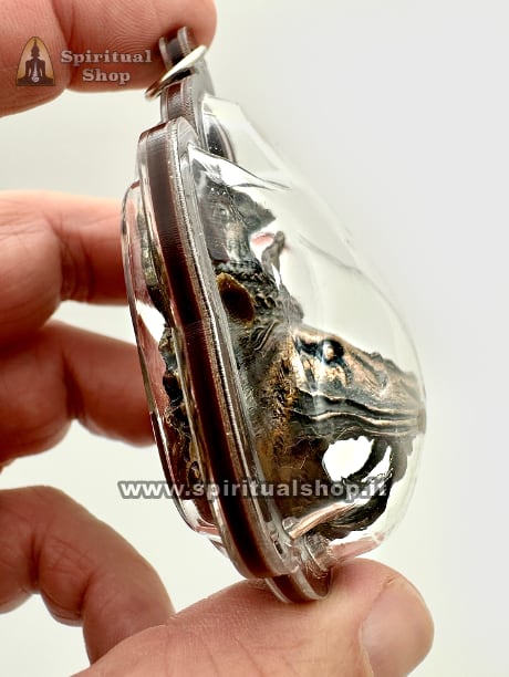 Talismano Thailandese Maschera Ruesi trasformazione GRAND TIGER Favoloso per ATTRARRE SOLDI, SUCCESSO, LAVORO, POTERE. BENEDETTO dal Monaco Tempio Wat Bang Phra*